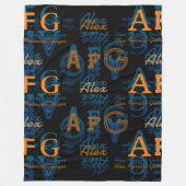 Mit Monogramm moderne Sammlung von Initialen und N Fleecedecke (Vorderseite)