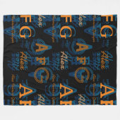 Mit Monogramm moderne Sammlung von Initialen und N Fleecedecke (Vorderseite (Horizontal))