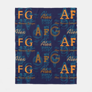 Mit Monogramm moderne Sammlung von Initialen und N Fleecedecke