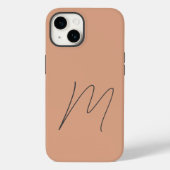 Mit Monogramm moderne Schlichte Anfangsskripte Case-Mate iPhone Hülle (Rückseite)