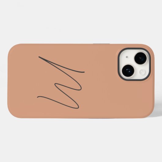 Mit Monogramm moderne Schlichte Anfangsskripte Case-Mate iPhone Hülle (Rückseite (Horizontal))