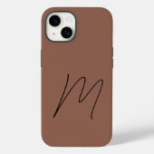Mit Monogramm moderne Schlichte Anfangsskripte Case-Mate iPhone Hülle (Rückseite)