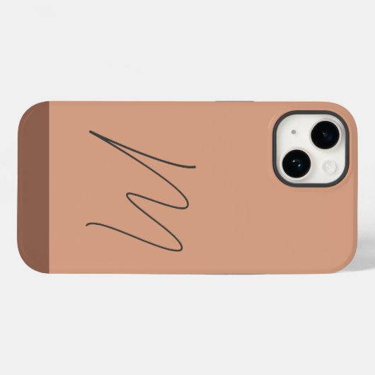 Mit Monogramm moderne Schlichte Anfangsskripte Case-Mate iPhone Hülle (Rückseite (Horizontal))