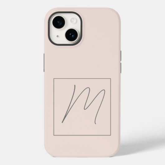 Mit Monogramm moderne Schlichte Anfangsskripte Case-Mate iPhone Hülle (Rückseite)