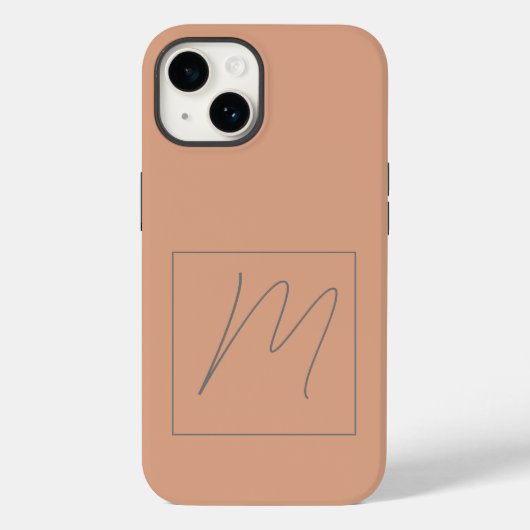 Mit Monogramm moderne Schlichte Anfangsskripte Case-Mate iPhone Hülle (Rückseite)