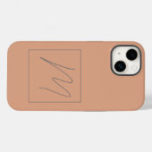 Mit Monogramm moderne Schlichte Anfangsskripte Case-Mate iPhone Hülle (Rückseite (Horizontal))