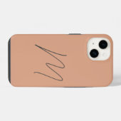 Mit Monogramm moderne Schlichte Anfangsskripte iPhone Hülle (Rückseite (Horizontal))