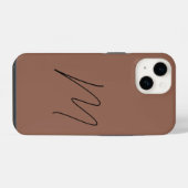 Mit Monogramm moderne Schlichte Anfangsskripte iPhone Hülle (Rückseite (Horizontal))
