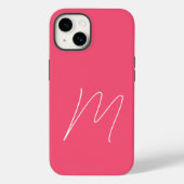 Mit Monogramm moderne Schlichte Anfangsskriptin Fe Case-Mate iPhone Hülle (Rückseite)