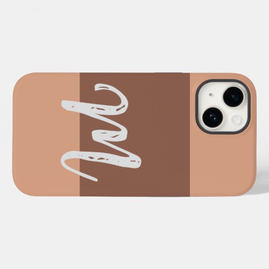 Mit Monogramm Moderne Schlichte Erstpastel Case-Mate iPhone Hülle (Rückseite (Horizontal))