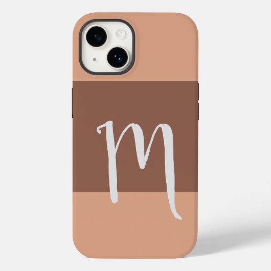 Mit Monogramm Moderne Schlichte Erstpastel Case-Mate iPhone Hülle (Rückseite)
