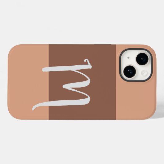 Mit Monogramm Moderne Schlichte Erstpastel Case-Mate iPhone Hülle (Rückseite (Horizontal))