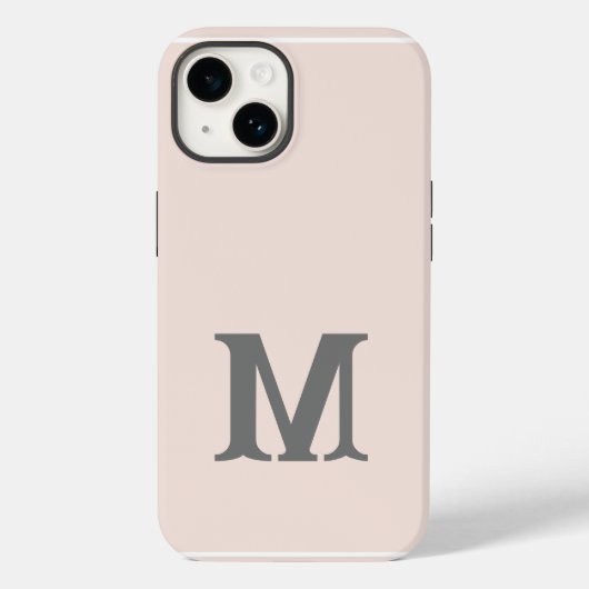 Mit Monogramm Moderne Schlichte Initial Case-Mate iPhone Hülle (Rückseite)