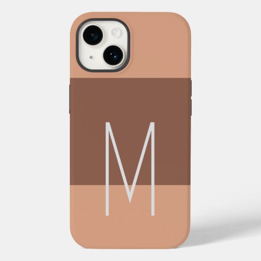 Mit Monogramm Moderne Schlichte Initial Case-Mate iPhone Hülle (Rückseite)