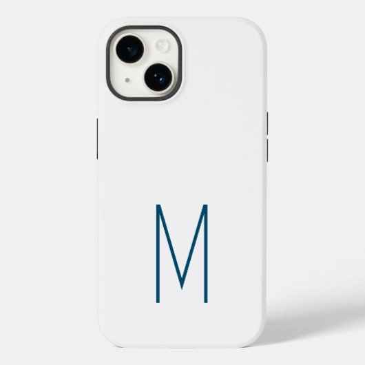 Mit Monogramm Moderne Schlichte Initial Case-Mate iPhone Hülle (Rückseite)