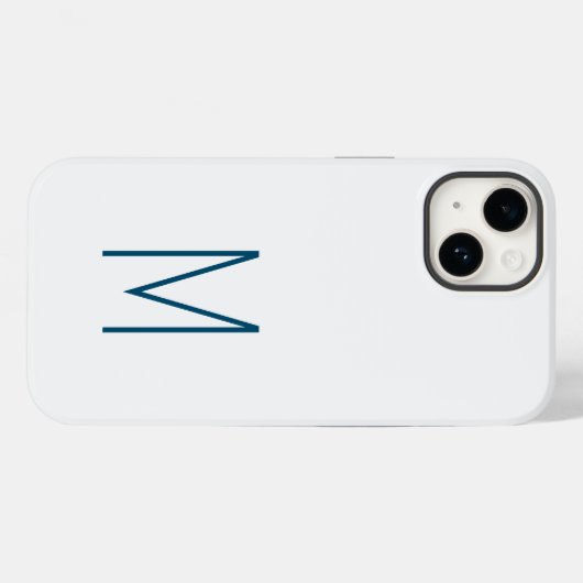 Mit Monogramm Moderne Schlichte Initial Case-Mate iPhone Hülle (Rückseite (Horizontal))