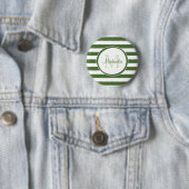 Mit Monogramm, moderne, weitläufige Waldstreifen Button (Beispiel)