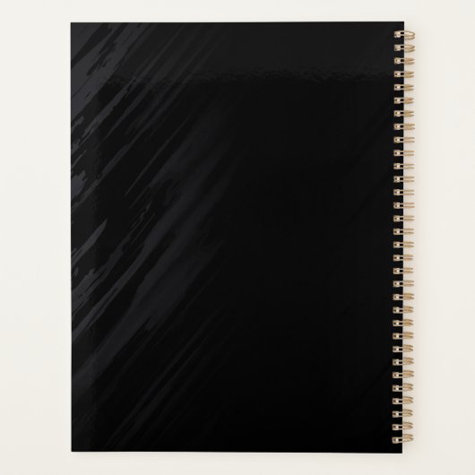 mit Monogramm moderner Brauch für Silver Glitzer B Planer (Rückseite)