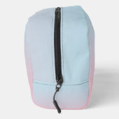 Mit Monogramm, moderner Chic Pink Blue Pastel Ombr Waschbeutel (Rechts)
