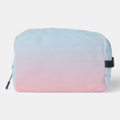 Mit Monogramm, moderner Chic Pink Blue Pastel Ombr Waschbeutel (Rückseite)