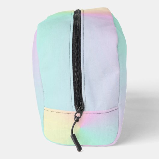 Mit Monogramm moderner Chic Rainbow Pastel Ombre Waschbeutel (Rechts)