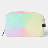 Mit Monogramm moderner Chic Rainbow Pastel Ombre Waschbeutel (Rückseite)