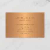 Mit Monogramm, modernes abstraktes Muster Visitenkarte (Rückseite)