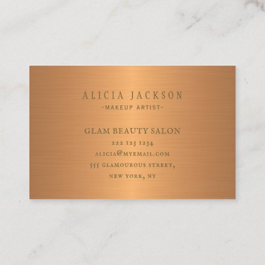 Mit Monogramm, modernes abstraktes Muster Visitenkarte (Rückseite)