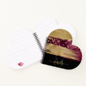 Mit Monogramm Modernes, elegantes Herzbuch Notizblock (Innenseite)