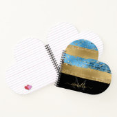 Mit Monogramm Modernes, elegantes Herzbuch Notizblock (Innenseite)