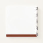 Mit Monogramm Modernes, elegantes Script-Rost Notizblock (Rückseite)