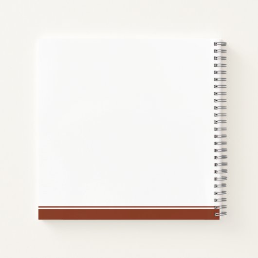 Mit Monogramm Modernes, elegantes Script-Rost Notizblock (Rückseite)