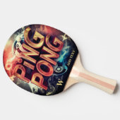mit Monogramm, modernes, farbiges beruflich Tischtennis Schläger (Seitenansicht)