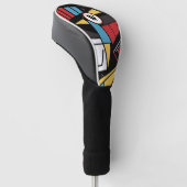 Mit Monogramm Modernes geometrisches Abstrakt Golf Headcover (angewinkelt)
