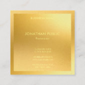 Mit Monogramm modernes Gold Elegantes trendiges Te Quadratische Visitenkarte (Rückseite)