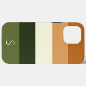 Mit Monogramm modernes Streifenmuster Case-Mate iPhone Hülle (Rückseite (Horizontal))