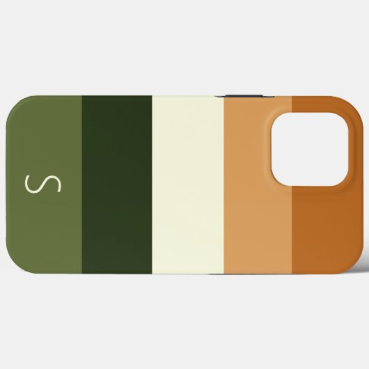 Mit Monogramm modernes Streifenmuster Case-Mate iPhone Hülle (Rückseite (Horizontal))