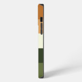 Mit Monogramm modernes Streifenmuster iPhone Hülle (Linke Seite)
