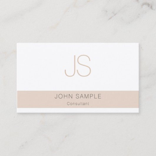 Mit Monogramm, modernes Template Visitenkarte (Vorderseite)