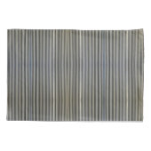 Mit Monogramm monochromatische Streifen aus grauem Kissenbezug (Rückseite-Links)