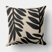 Mit Monogramm Monochrome-Palmblätterblatt Kissen (Rückseite)