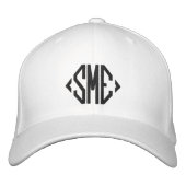 Mit Monogramm Monogramm-Initialen benutzerdefinier Bestickte Baseballkappe (Vorderseite)