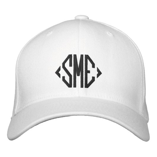 Mit Monogramm Monogramm-Initialen benutzerdefinier Bestickte Baseballkappe (Vorderseite)