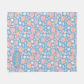 Mit Monogramm Muschel Muster Fleece Blankon (Vorderseite (Horizontal))