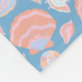 Mit Monogramm Muschel Muster Fleece Blankon (Ecke)