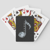 Mit Monogramm Musiknote Spielkarten (Rückseite)