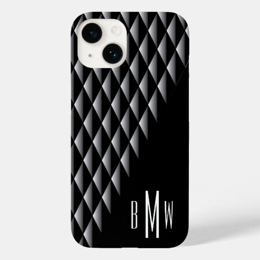Mit Monogramm Muster Case-Mate iPhone Hülle (Rückseite)
