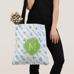 Mit Monogramm Muster der Wasserfarben Tasche