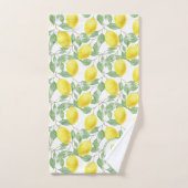 Mit Monogramm Muster der Zitronenbaume Gelb-grüne Badhandtuch Set (Handtuch)