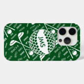Mit Monogramm Muster für den Golfer Case-Mate iPhone Hülle (Rückseite (Horizontal))